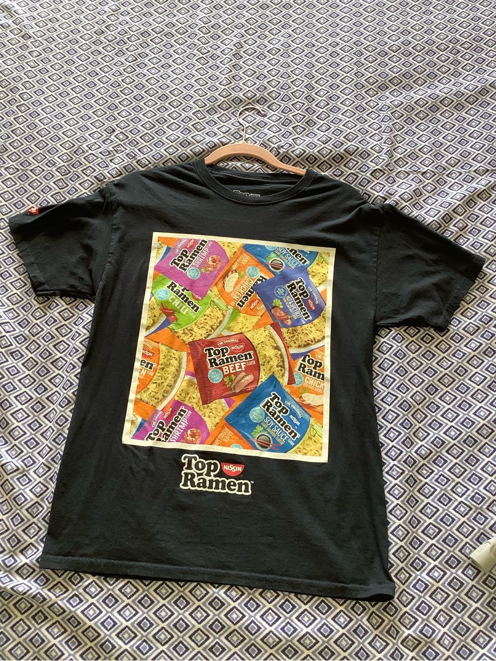 Top Ramen Soup Black Graphic T-Shirt